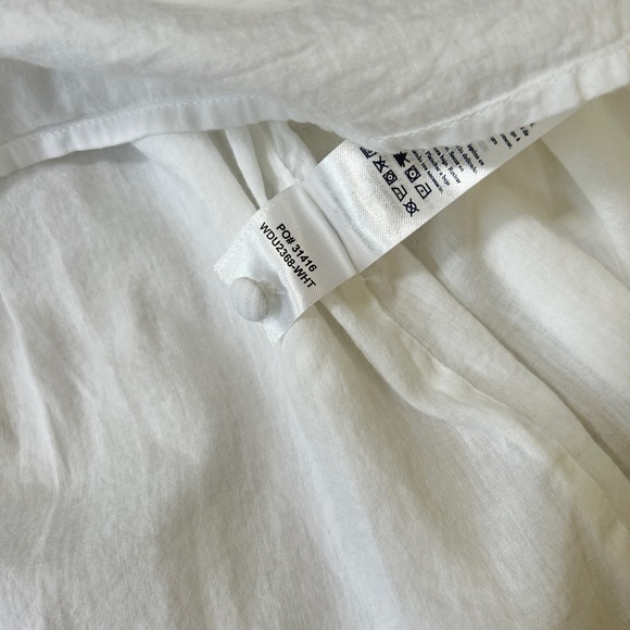 Faherty Marina Seersucker Maxi Dress White, Tiered Boho Maxi Dress, Size Small - Picture 11 of 11